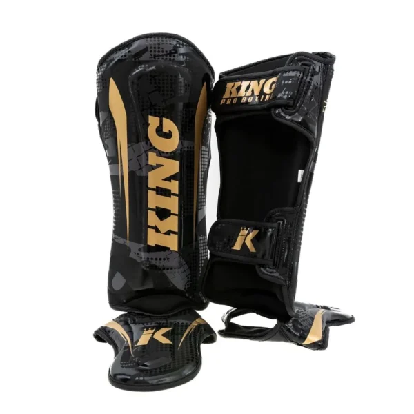 King Pro Boxing KPB/SG Shogun 2 svart/guld skenbensskydd
