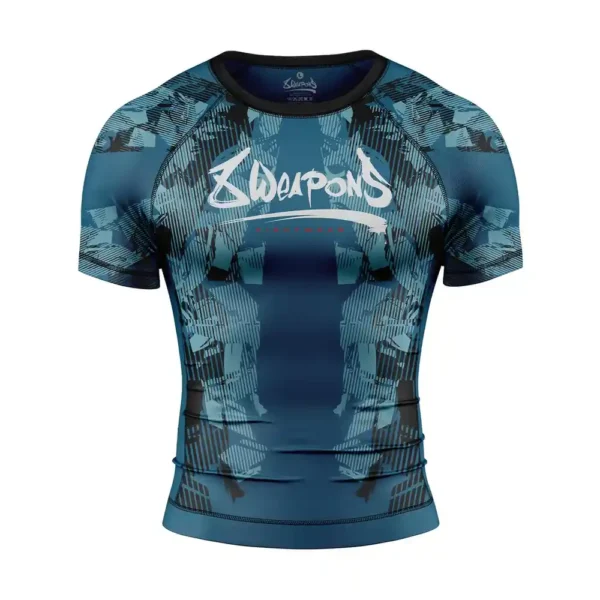 8 Weapons Rashguard Kortärmad Hit 2.0 Navy/Svart för män