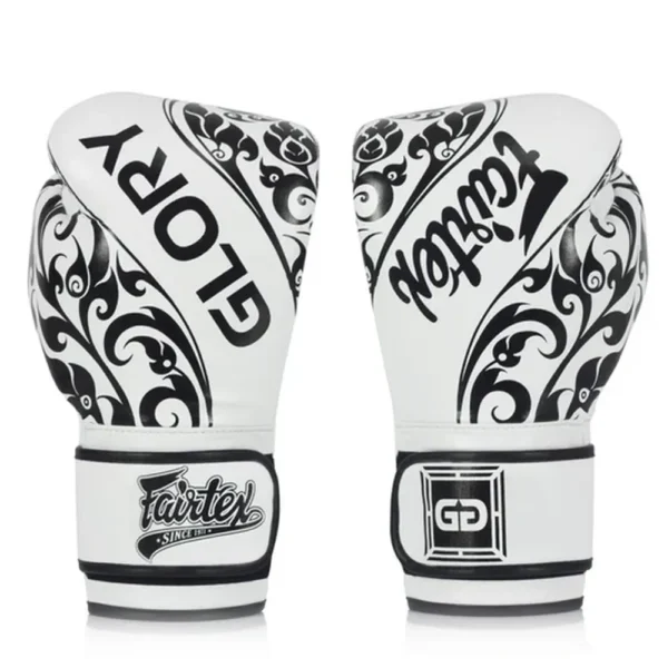 Fairtex X Glory Boxningshandskar och naturläder BGVG2 Vit