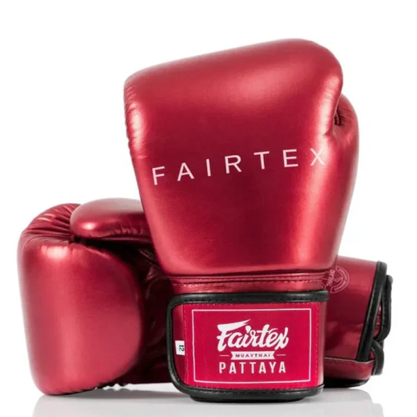 Fairtex Boxningshandskar i syntetiskt läder BGV22 Metalic Red