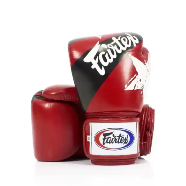 Fairtex Boxningshandskar i naturläder BGV1 Nation Röd