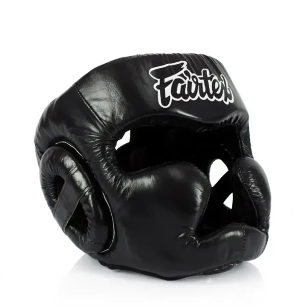 Fairtex Boxningshjälm HG13 med nässkydd Svart/Svart