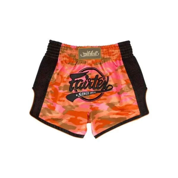 Fairtex Muay Thai Camo Shorts BS1711 Orange/Svart